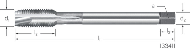 PREMUS gwintownik,1.1/4-11, P (stal, stal odlewana), N (metale nieżelazne), tworzywo sztuczne HSS-E-V3 DIN 5156 DIN ISO 228